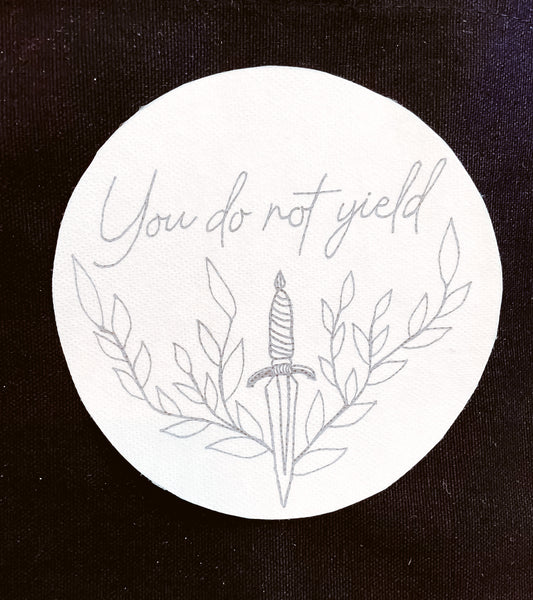MEDIUM You Do Not Yield Throne of Glass Stick and Stitch Pattern
