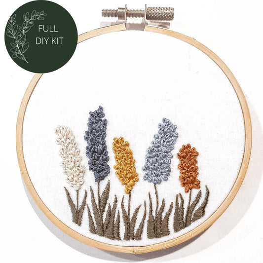 FULL DIY KIT: Hyacinth Embroidery Kit